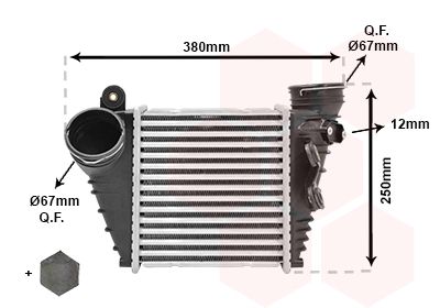 VAN WEZEL Kompressoriõhu radiaator 03004200